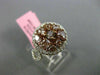 ESTATE GIA 1.86CT MULTI COLOR DIAMONDS 18K 2 TONE GOLD HEART & LOVE CLUSTER RING