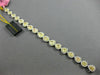 ESTATE 12.37CT WHITE & FANCY YELLOW DIAMOND 18K 2 TONE GOLD LOVE TENNIS BRACELET
