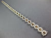 5.05CT WHITE & MOCHA DIAMOND 18K WHITE GOLD 3D MULTI FLOWER LOVE TENNIS BRACELET
