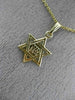 ESTATE 14KT YELLOW GOLD 3D HANDCRAFTED CLASSIC STAR OF DAVID ZION PENDANT #26160