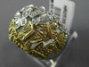 ESTATE LARGE .72CT DIAMOND 14KT WHITE & YELLOW GOLD FILIGREE BUTTERFLY FUN RING