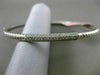 ESTATE .82CT DIAMOND 14KT WHITE GOLD 3D PAVE ROPE DESIGN BANGLE BRACELET