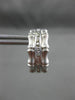 ESTATE .10CT ROUND DIAMOND 14KT WHITE GOLD BAMBOO DESIGN CLIP ON EARRINGS #21694