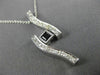 ESTATE LARGE .55CT DIAMOND & AAA SAPPHIRE 14KT WHITE GOLD ETOILE PENDANT #22999