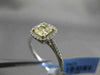 ESTATE .98CT IGI / GIA FANCY YELLOW DIAMOND 18KT WHITE GOLD 3D ENGAGEMENT RING