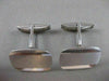 ANTIQUE LARGE 14K WHITE GOLD RECTANGLE ENGRAVABLE MONOGRAM CUFFLINKS 20MM #2091