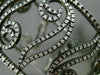 ESTATE WIDE 5.30CT DIAMOND 14K BLACK GOLD 3D FILIGREE MULTI LEAF BANGLE BRACELET