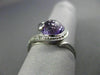 ESTATE 2.05CT DIAMOND & AAA EXTRA FACET AMETHYST 14KT WHITE GOLD SWIRL LOVE RING