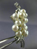ANTIQUE LARGE 1.50CT OLD MINE DIAMOND & AAA PEARL PLATINUM 3D BROOCH PIN 23635