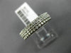 ESTATE WIDE 1.0CT DIAMOND 14KT WHITE GOLD 3D THREE ROW ETERNITY ANNIVERSARY RING