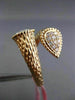 LARGE .27CT WHITE & PINK DIAMOND 18K WHITE & ROSE GOLD CRISS CROSS HAMMERED RING