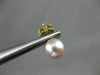 ESTATE AAA PINK SOUTH SEA PEARL 14K YELLOW GOLD CLASSIC ROUND SOLITAIRE EARRINGS
