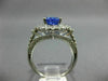 ESTATE LARGE 2.85CT DIAMOND & AAA TANZANITE 18KT WHITE GOLD HALO ENGAGEMENT RING