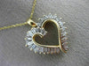 ESTATE .26CT DIAMOND 14KT YELLOW GOLD 3D CLASSIC SOLITAIRE HEART PENDANT #1760