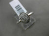 ESTATE WIDE .15CT ROUND DIAMOND 14K WHITE GOLD 3D OVAL CLASSIC PAVE RING FG VSSI