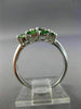LARGE 2.0CT DIAMOND & AAA TSAVORITE & RUBY 14KT WHITE GOLD OVAL FLOWER FUN RING