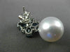 LARGE 5CT DIAMOND & AAA SAPPHIRE SOUTH SEA PEARL 18KT WHITE GOLD FLOWER EARRINGS