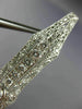 ANTIQUE VINTAGE LONG 3.35CT OLD MINE DIAMOND PLATINUM FILIGREE BROOCH PIN #1445