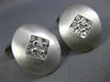 ESTATE LARGE .90CT DIAMOND 14KT WHITE GOLD 3D CLASSIC OVAL SHAPE CUFFLINKS #987
