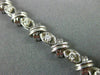 ANTIQUE 1.15CT ROUND CUT DIAMOND 14K WHITE GOLD CLASSIC CROSSOVER BRACELET #3150