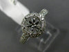 ESTATE WIDE .50CT DIAMOND 14K WHITE GOLD FILIGREE HALO SEMI MOUNT ENGAGMENT RING