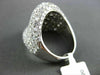 ESTATE LARGE & WIDE 4.37CT DIAMOND 18KT WHITE GOLD 3 DIMENSIONS PAVE FUN RING