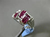 ESTATE WIDE 4.02CT DIAMOND & EXTRA FACET RUBY 18KT WHITE GOLD DOUBLE SIDED RING