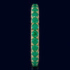 1.43CT AAA EMERALD 14KT YELLOW GOLD CLASSIC SHARED PRONG ETERNITY FUN LOVE RING