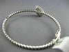 ESTATE WIDE .86CT DIAMOND 14KT WHITE GOLD 3D CLUSTER PEAR SHAPE BEADED BANGLE