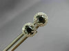 ESTATE .98CT WHITE & BLACK DIAMOND 18KT WHITE GOLD 3D HALO ROUND STUD EARRINGS