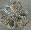 ESTATE 1.18CT WHITE & PINK DIAMOND 18KT WHITE & ROSE GOLD 3D FLOWER PENDANT