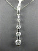 ESTATE 1.40CT DIAMOND 14KT WHITE GOLD 3D ETOILE FIVE  STONE JOURNEY LOVE PENDANT