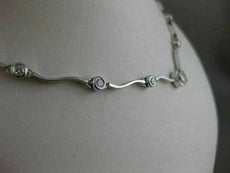 ESTATE FANCY 1.44CTW DIAMOND BY THE YARD 14KT WHITE GOLD STATION NECKLACE #2044