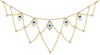 .36CT DIAMOND & AAA MOTHER OF PEARL 14KT YELLOW GOLD MULTI EVIL EYE FUN NECKLACE