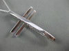 ESTATE LARGE .60CT DIAMOND 14KT WHITE GOLD 3D EUROPEAN CROSS PENDANT #18604