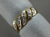 ESTATE .22CT DIAMOND 14KT 2 TONE GOLD MULTI WAVE WEDDING ANNIVERSARY RING #1600