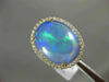LARGE 7.80CT DIAMOND & AAA OPAL 14KT YELLOW GOLD CLASSIC OVAL DOUBLE HALO RING