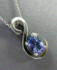 ESTATE 1.13CTW TANZANITE & DIAMOND 18KT WHITE GOLD 3D INFINITY PENDANT #15099