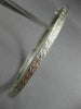 ANTIQUE 1.10CT ROUND CUT DIAMOND 18KT WHITE GOLD FILIGREE BANGLE BRACELET #19087