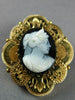 ANTIQUE VICTORIAN AAA BLUE CAMEO 14KT YELLOW GOLD HANDCRAFTED PENDANT #21626
