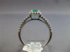 .66CT DIAMOND & AAA EMERALD 18KT WHITE GOLD SQUARE & ROUND HALO FRIENDSHIP RING