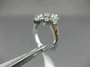 ESTATE WIDE .88CT PRINCESS CUT DIAMOND 14K WHITE GOLD 3D SNOWFLAKE FUN LOVE RING