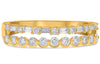 .47CT DIAMOND 14K YELLOW GOLD 3D ROUND & BAGUETTE 2 ROW WEDDING ANNIVERSARY RING