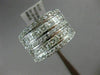 MASSIVE 4CT ROUND & PRINCESS DIAMOND 18KT WHITE GOLD 3D WEDDING ANNIVERSARY RING