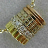 ESTATE .36CT DIAMOND 18KT TRI COLOR 3D CLASSIC MULTI BARREL FLOATING PENDANT