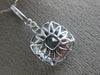 ESTATE LARGE 3.56CT DIAMOND & AAA AQUAMARINE 14K WHITE GOLD 3D SQUARE PENDANT