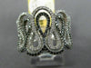 WIDE 1.0CT WHITE & BLACK DIAMOND 14KT WHITE GOLD INFINITY LOVE ANNIVERSARY RING