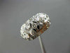 ANTIQUE WIDE .50CT DIAMOND PLATINUM 3D FILIGREE WEDDING ANNIVERSARY RING #26220