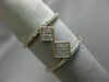 ESTATE WIDE .32CT DIAMOND 14K ROSE GOLD 3D DOUBLE ROW GRADUATING SQUARE FUN RING