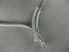 ESTATE 1.0CT DIAMOND 14KT WHITE GOLD 3D CLASSIC V SHAPED DROP NECKLACE #18873